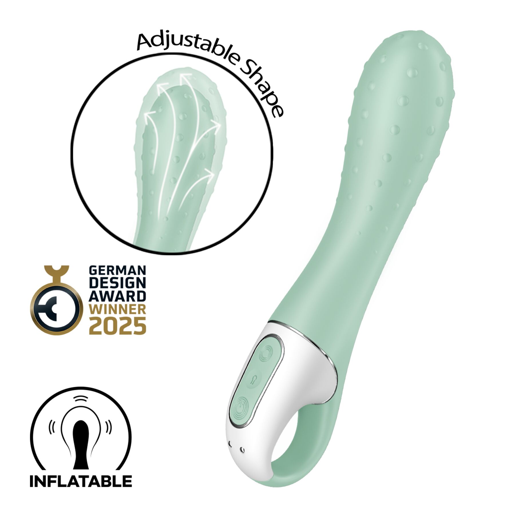 Вибратор Satisfyer Air Pump Vibrator 3, 20.8 см (мятный)