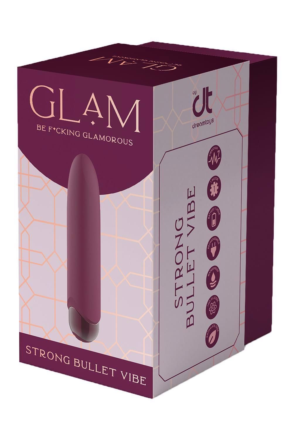 Вибратор Glam Strong Bullet Vibe, 10.5 см (фиолетовый)