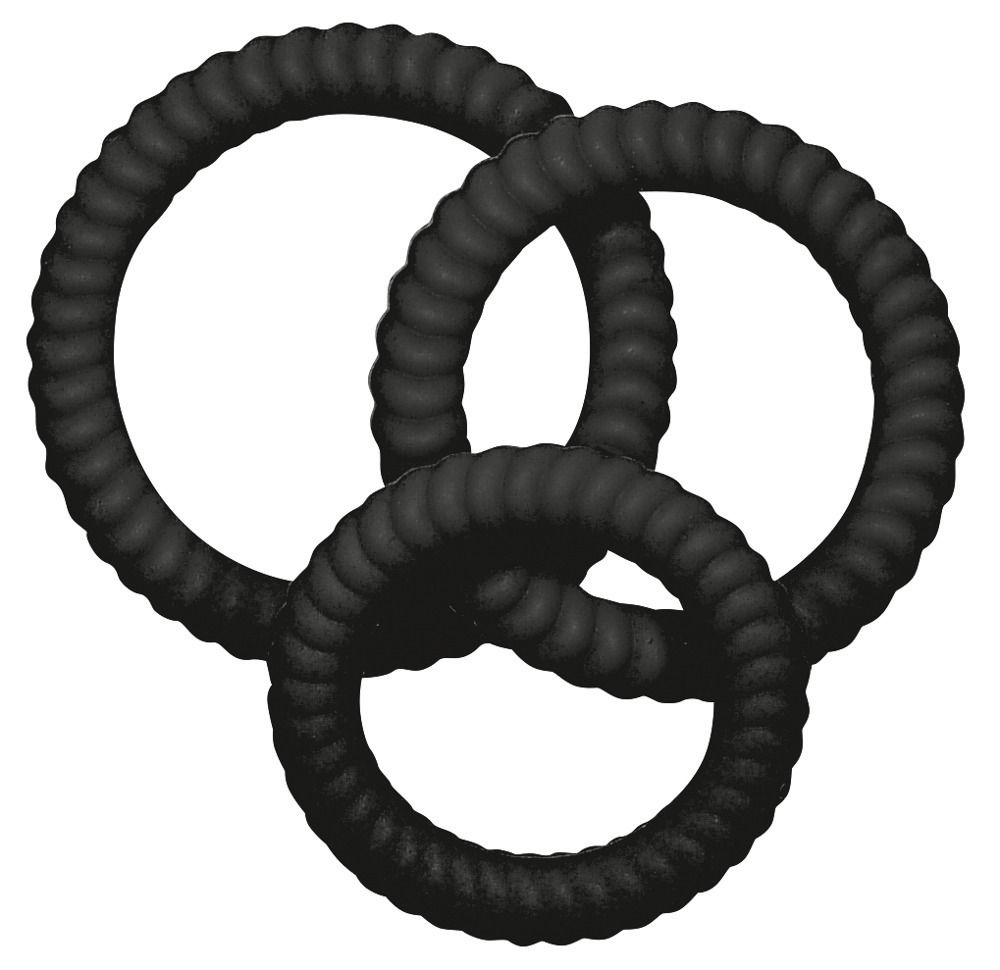 Набір ерекційних кілець Lust 3 Black, 3 шт (чорний)