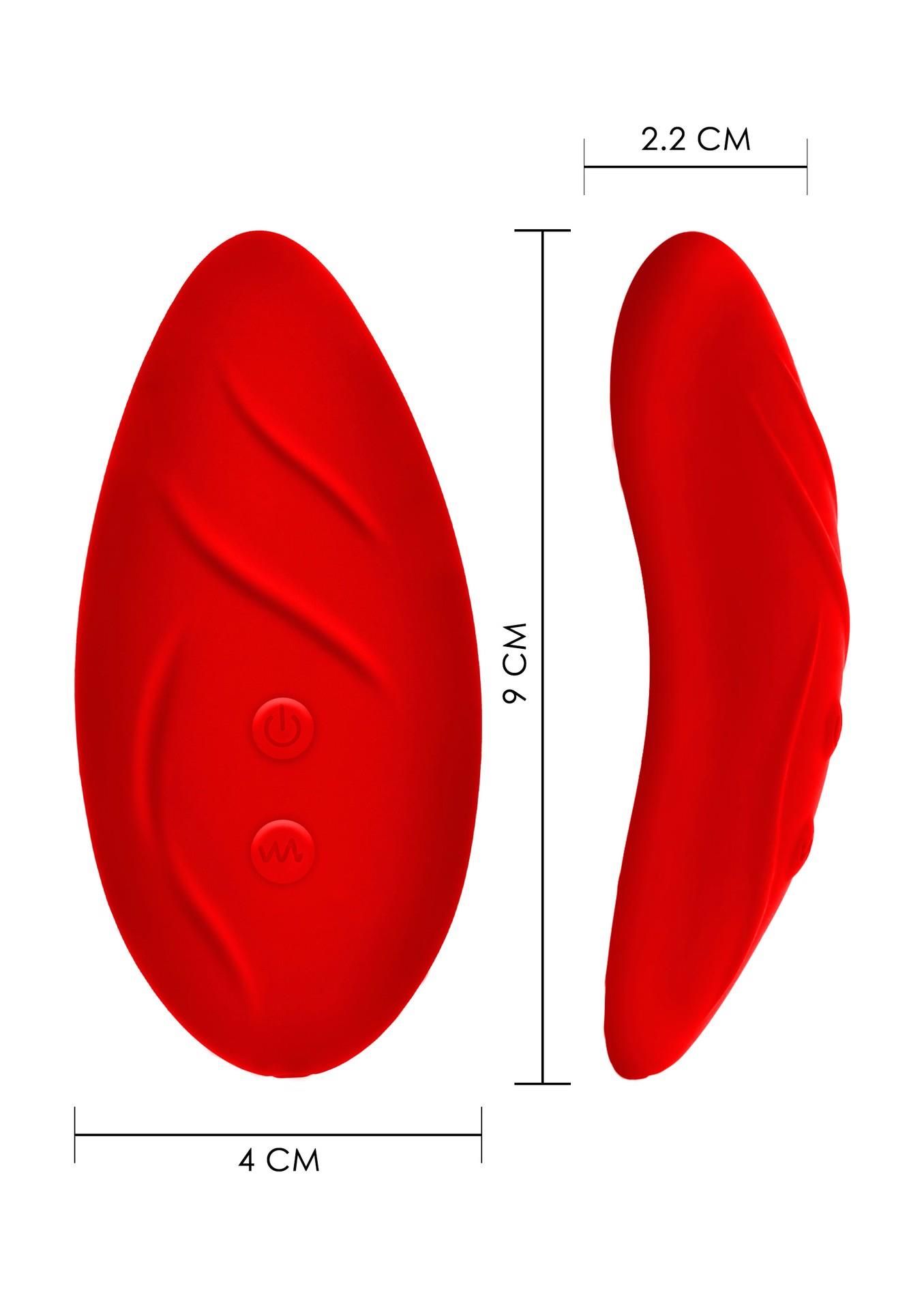 Вибратор в трусики Toy Joy Divine The Sensual Panty Pleaser, 9 см  (красный)