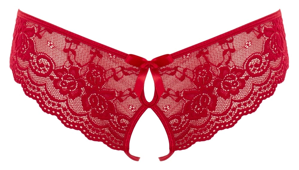 Трусики Cottelli Lingerie Lace, M (красный)