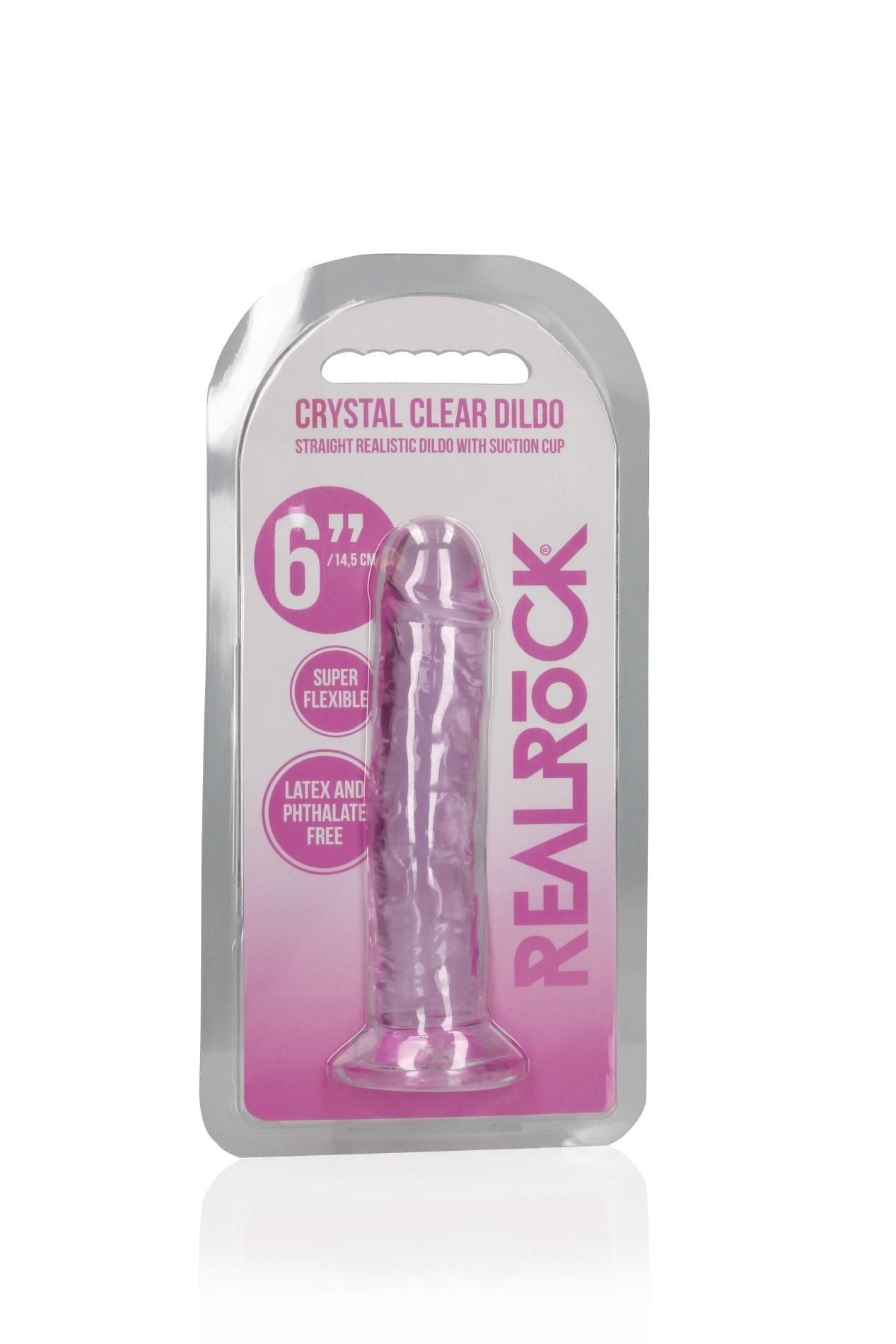 Фаллоимитатор RealRock Straight Realistic 6'', 15.5 см (розовый)