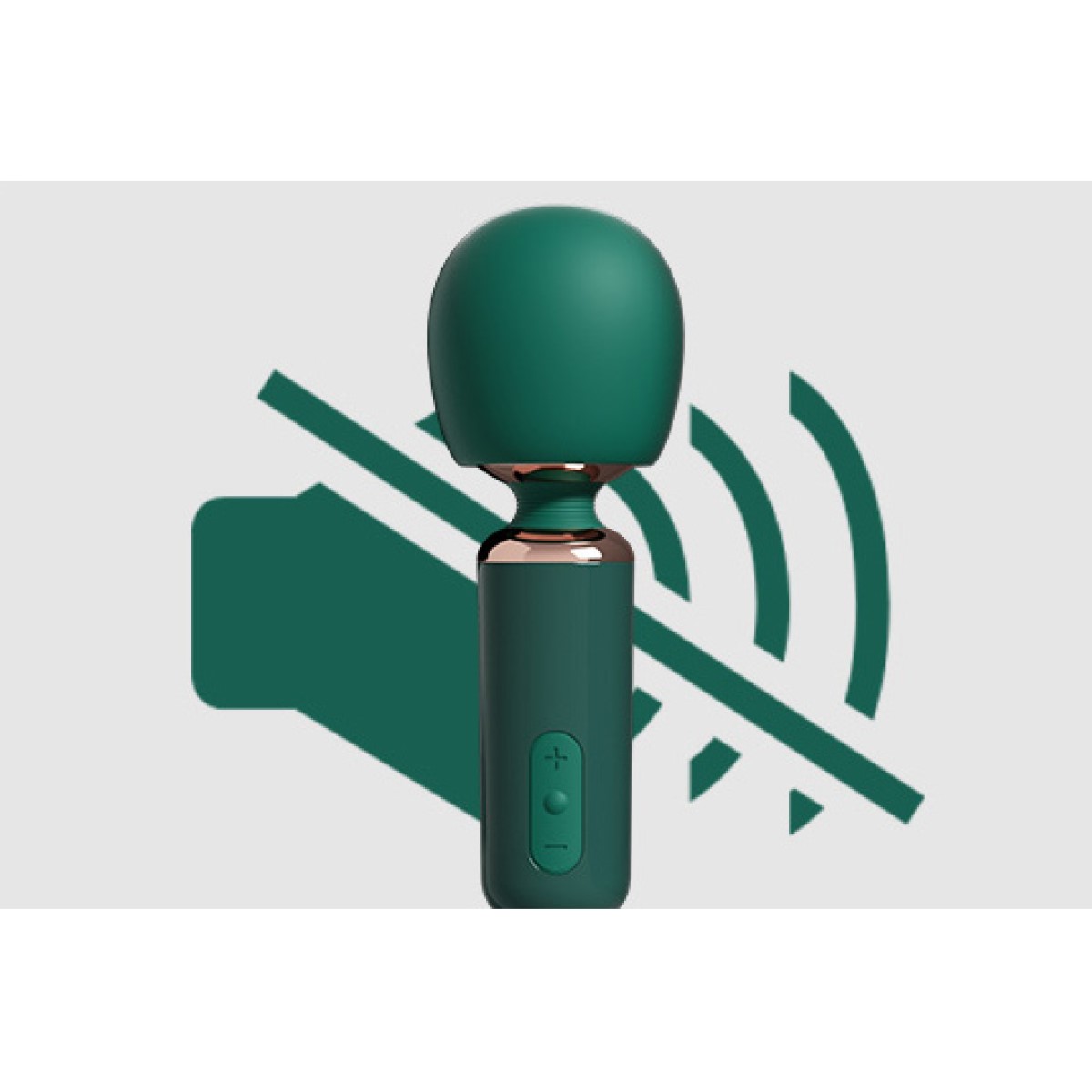 Вибромассажер Qingnan No.5 Powerful Mini Wand, 18,3 см (зеленый)