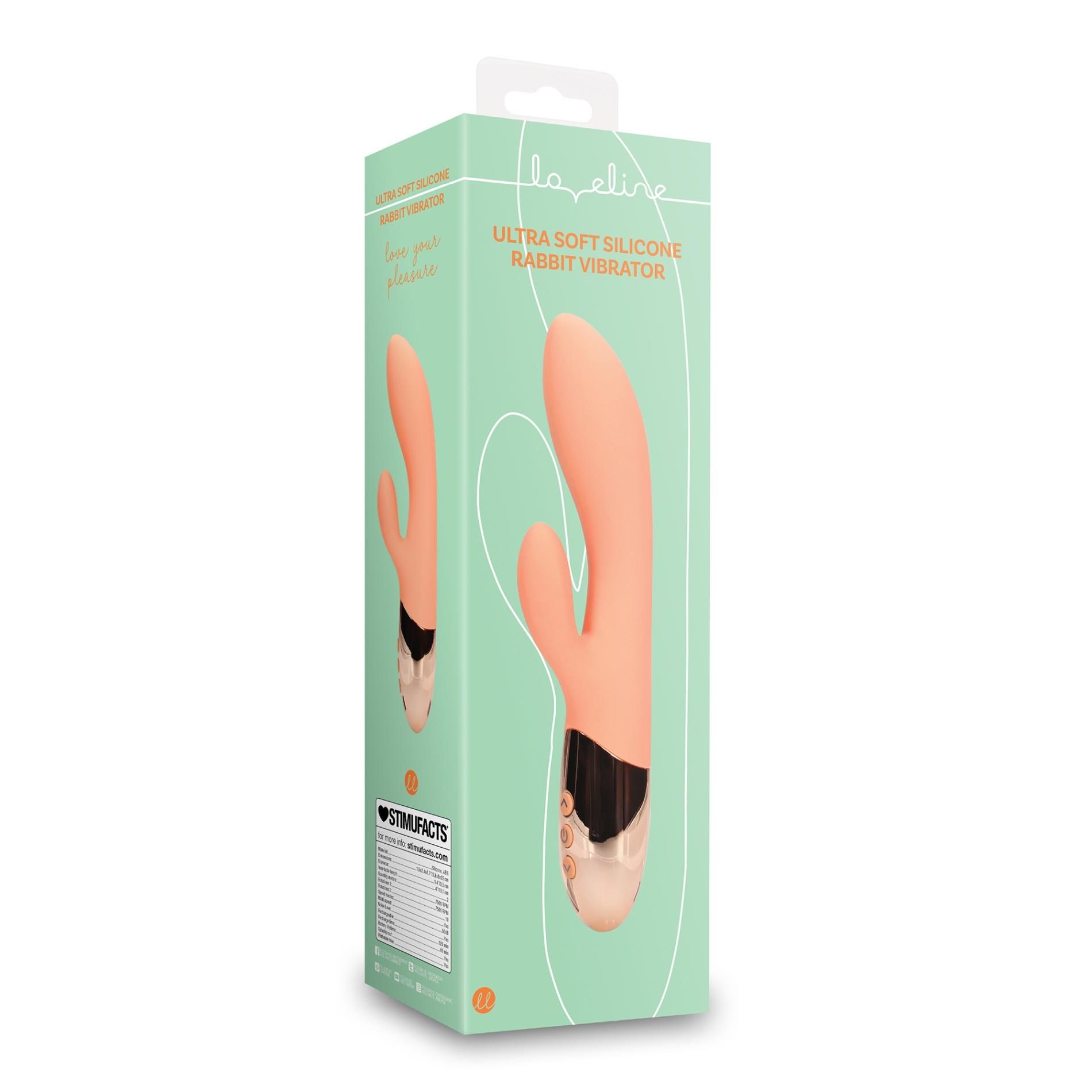 Вибратор-кролик Loveline Ultra Soft Silicone, 22 см (оранжевый)