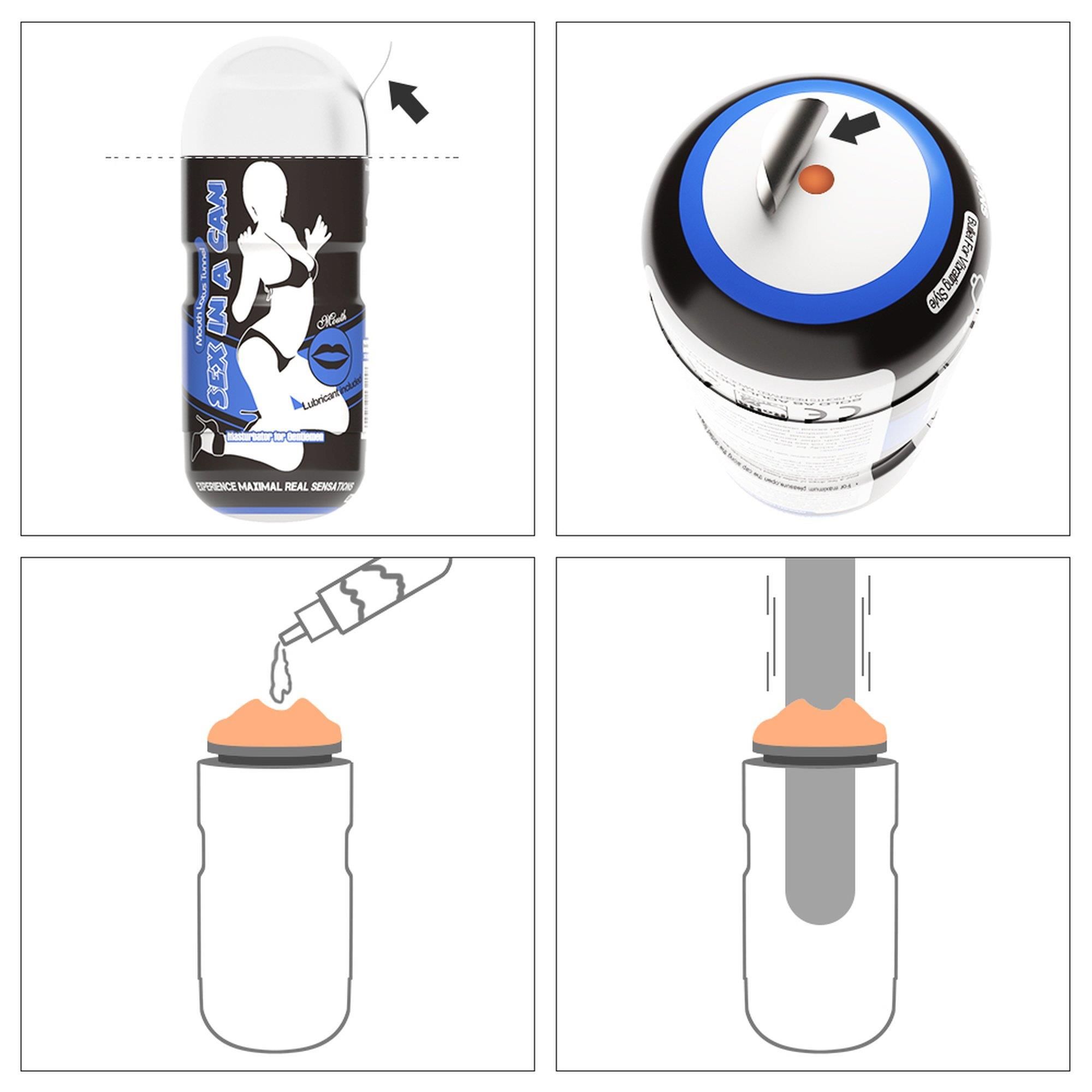 Мастурбатор LoveToy Sex In A Can Mouth Lotus Tunnel (телесный)