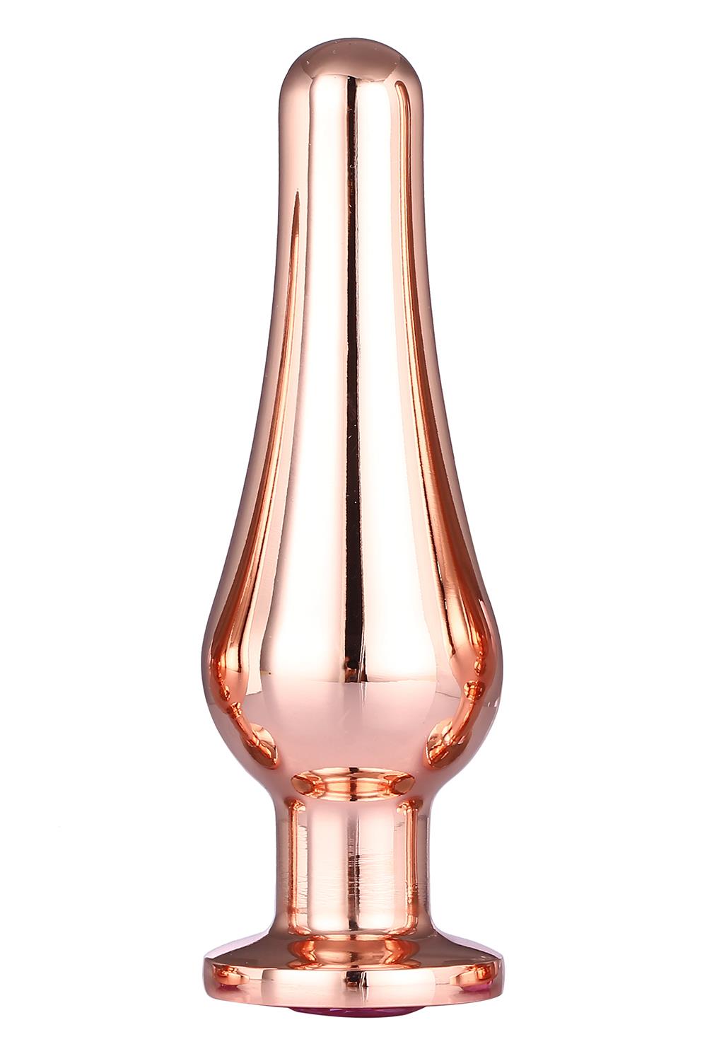Korek analny Gleaming Love Gold Pleasure Plug M, 11 см (różowy)