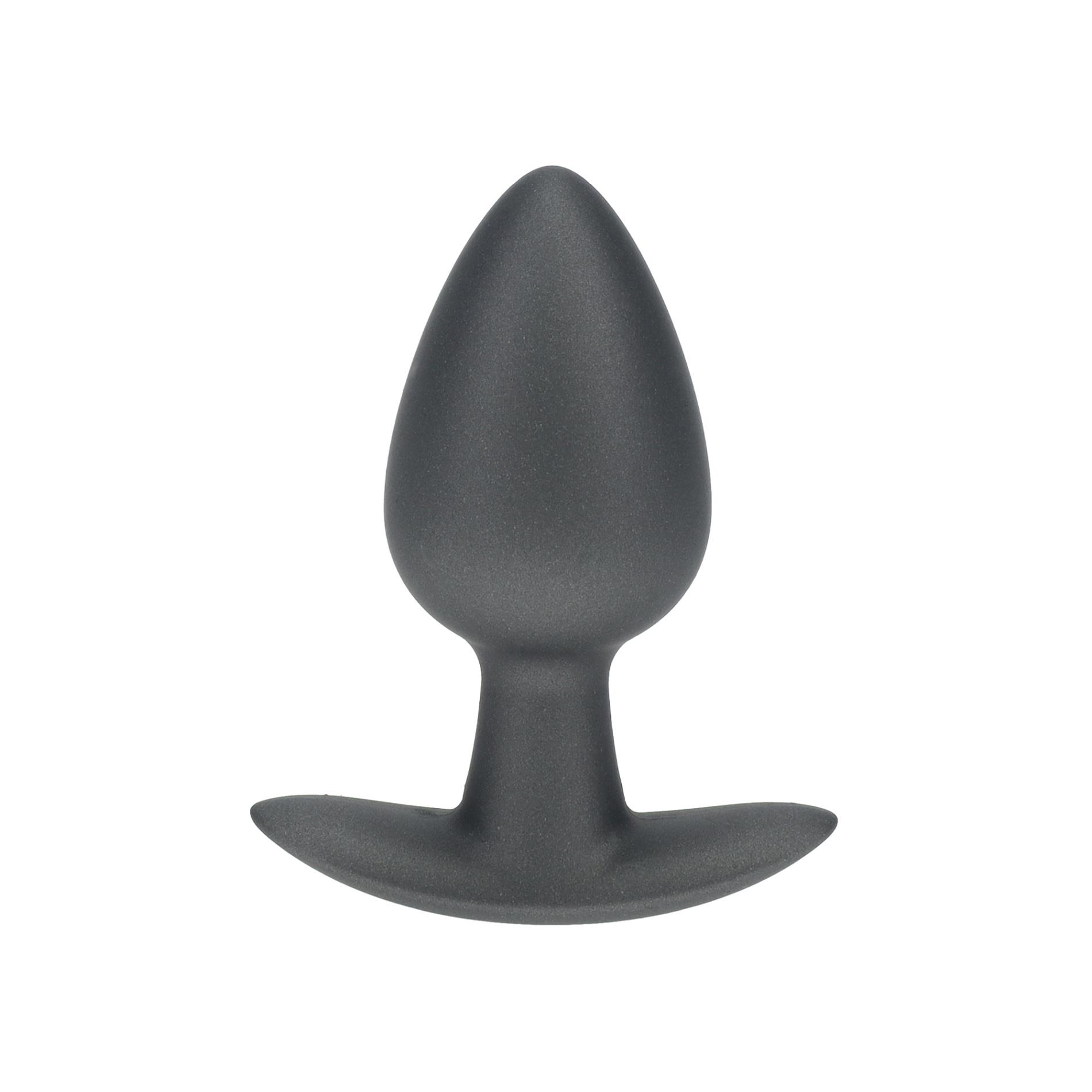 Korek analny Ouch! Smooth Anal Plug Metallic M, 7.9 cm (szary)