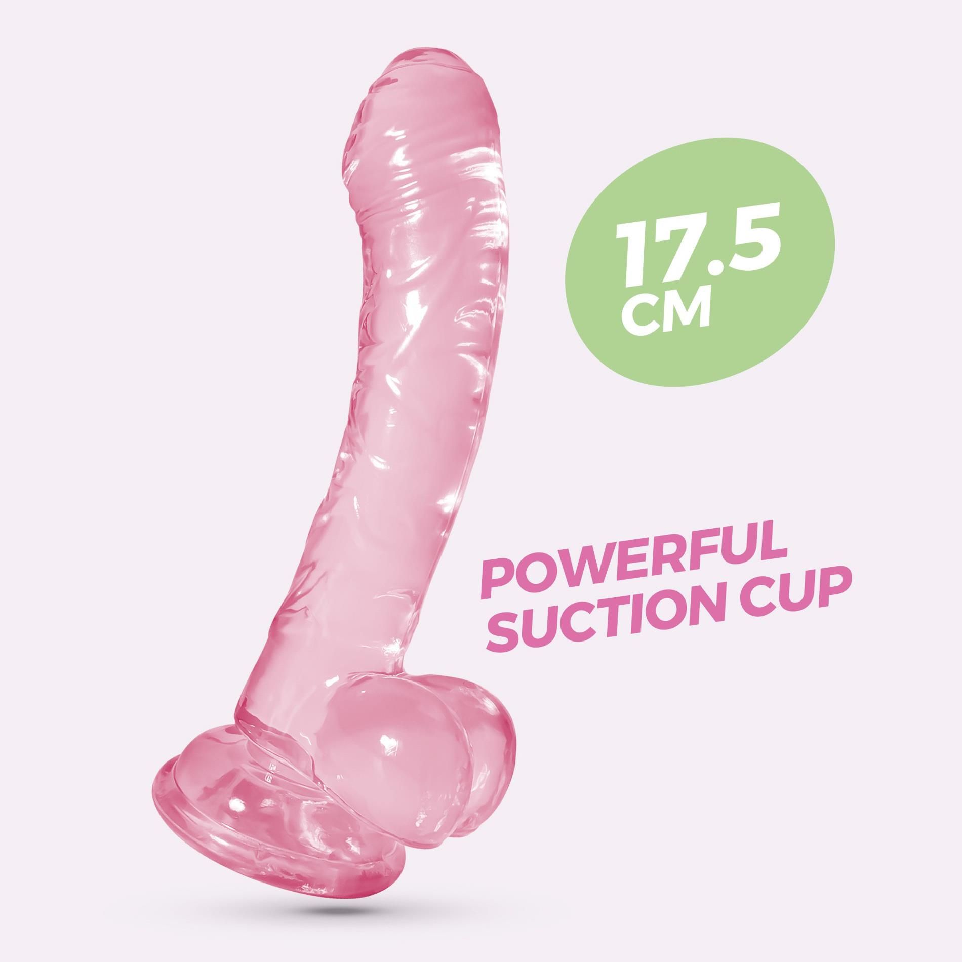 Фаллоимитатор Crushious Hudini Jelly, 17.5 см (розовый)