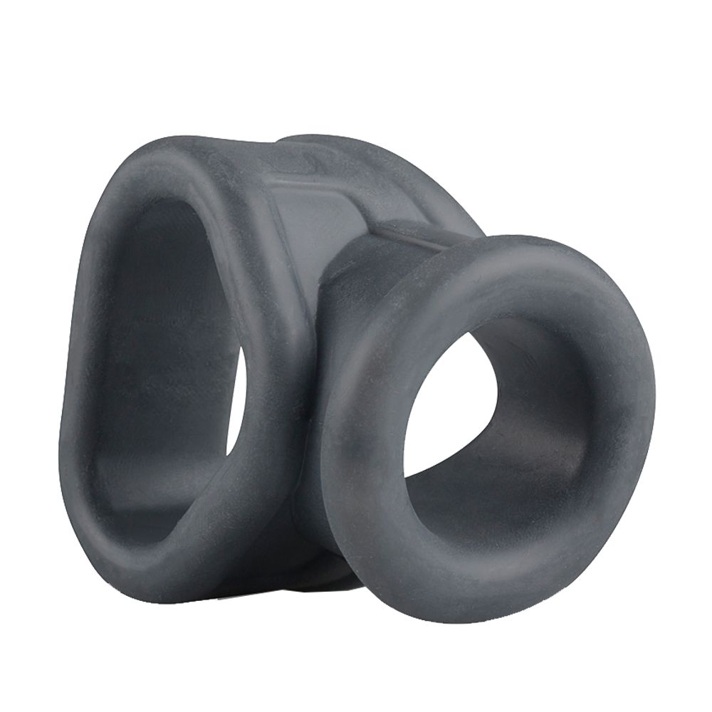 Эрекционное кольцо Boners Liquid Silicone 2 in 1 Ballstretcher (серый)