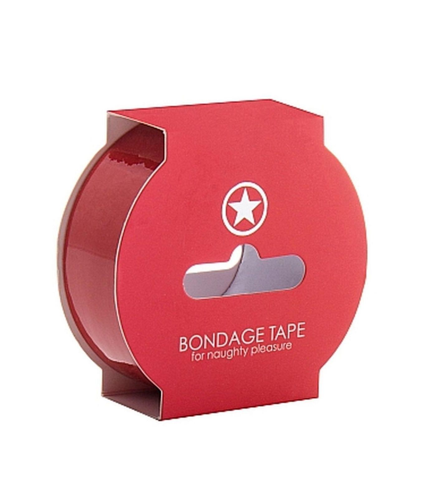 Бондажная лента Ouch! Non Sticky Bondage Tape, 17.5 см (красный)