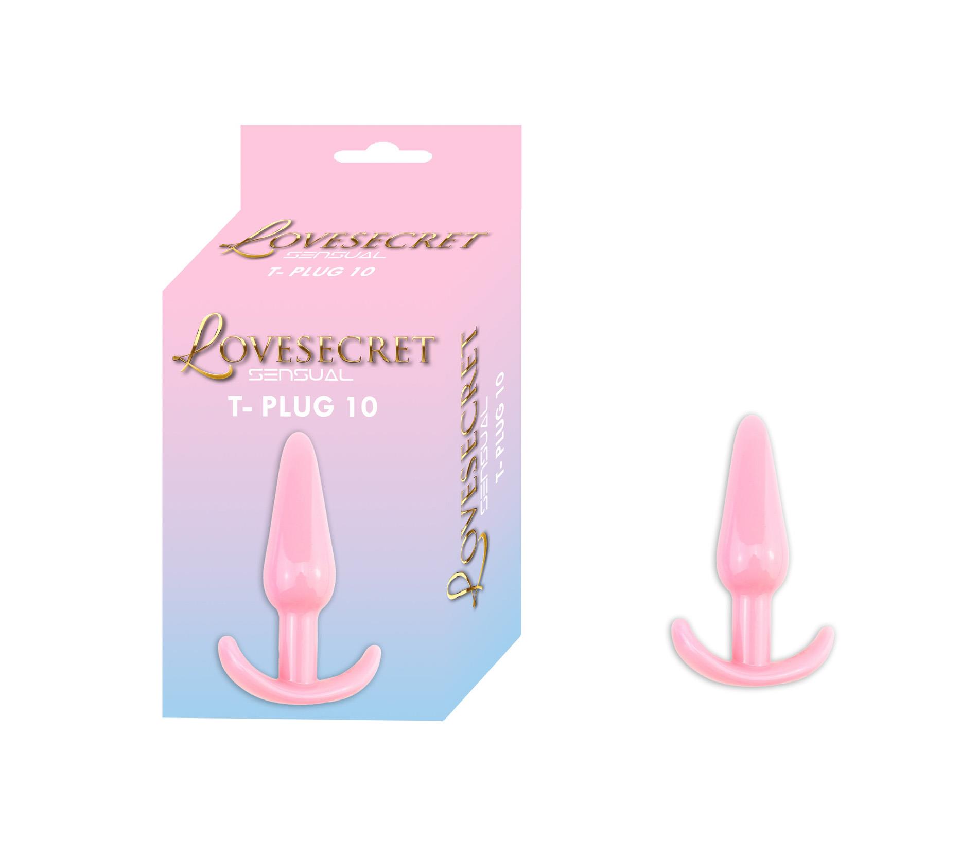 Korek analny Lovesecret Sensual T-Plug 10, 12.3 cm (różowy)