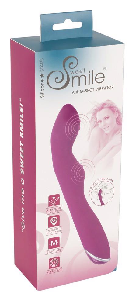 Вибратор Sweet Smile A&G-Spot Vibrator, 23,5 см (малиновый)