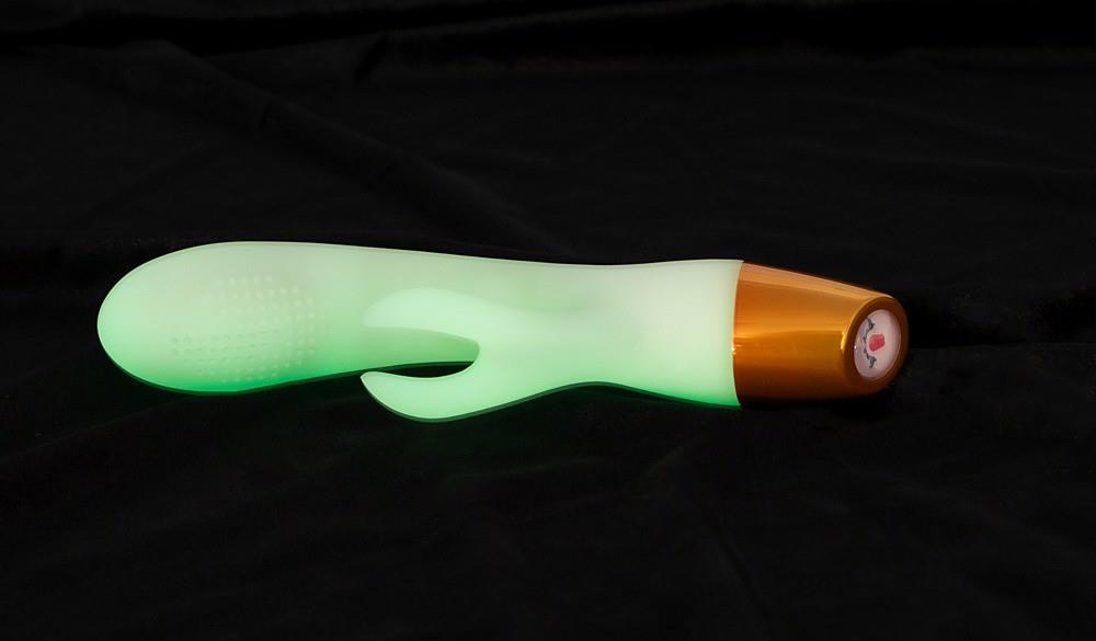 Вибратор-кролик Glow In The Dark Rabbit, 19.5 см (белый)