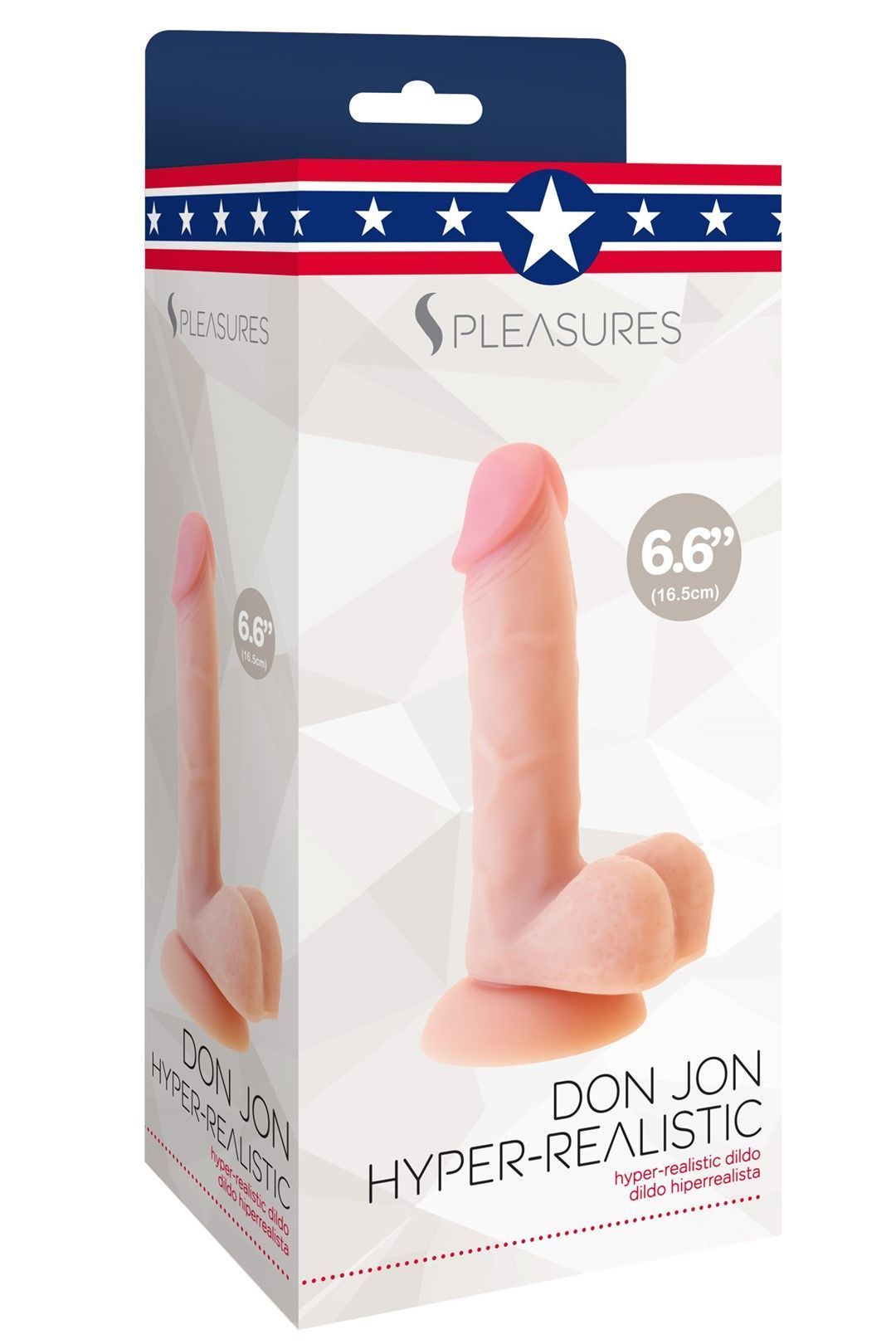 Фаллоимитатор Pleasures Don Jon HiperRealistic, 16,5 см (телесный)