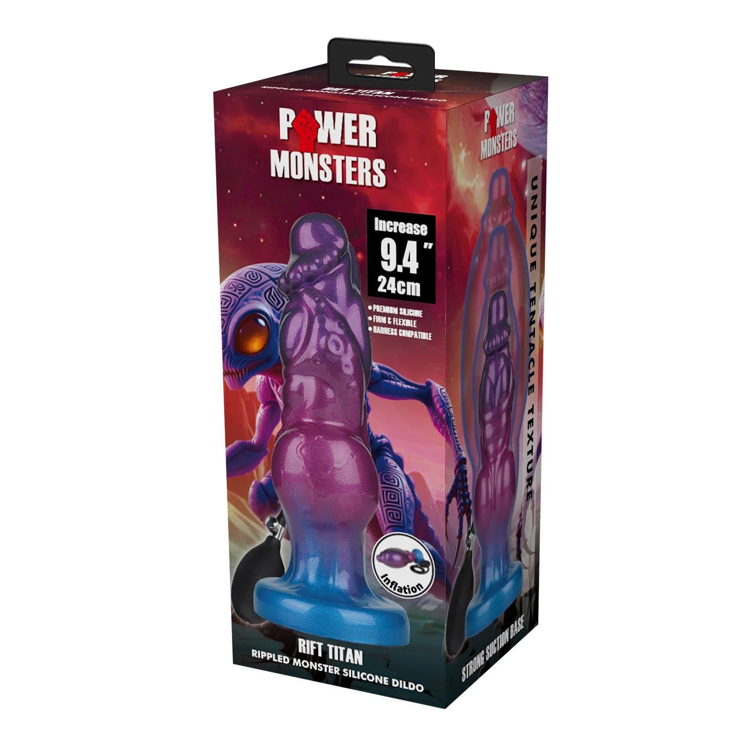 Фаллоимитатор Power Monsters Rift Titan, 24 см (фиолетовый)