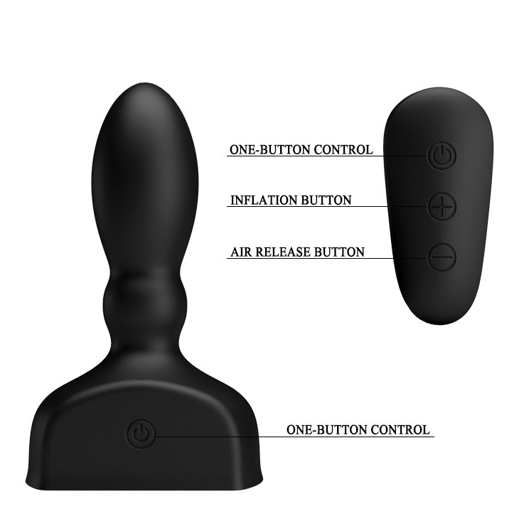 Korek analny MR Play Inflatable Anal Plug, 11.8 cm (czarny)