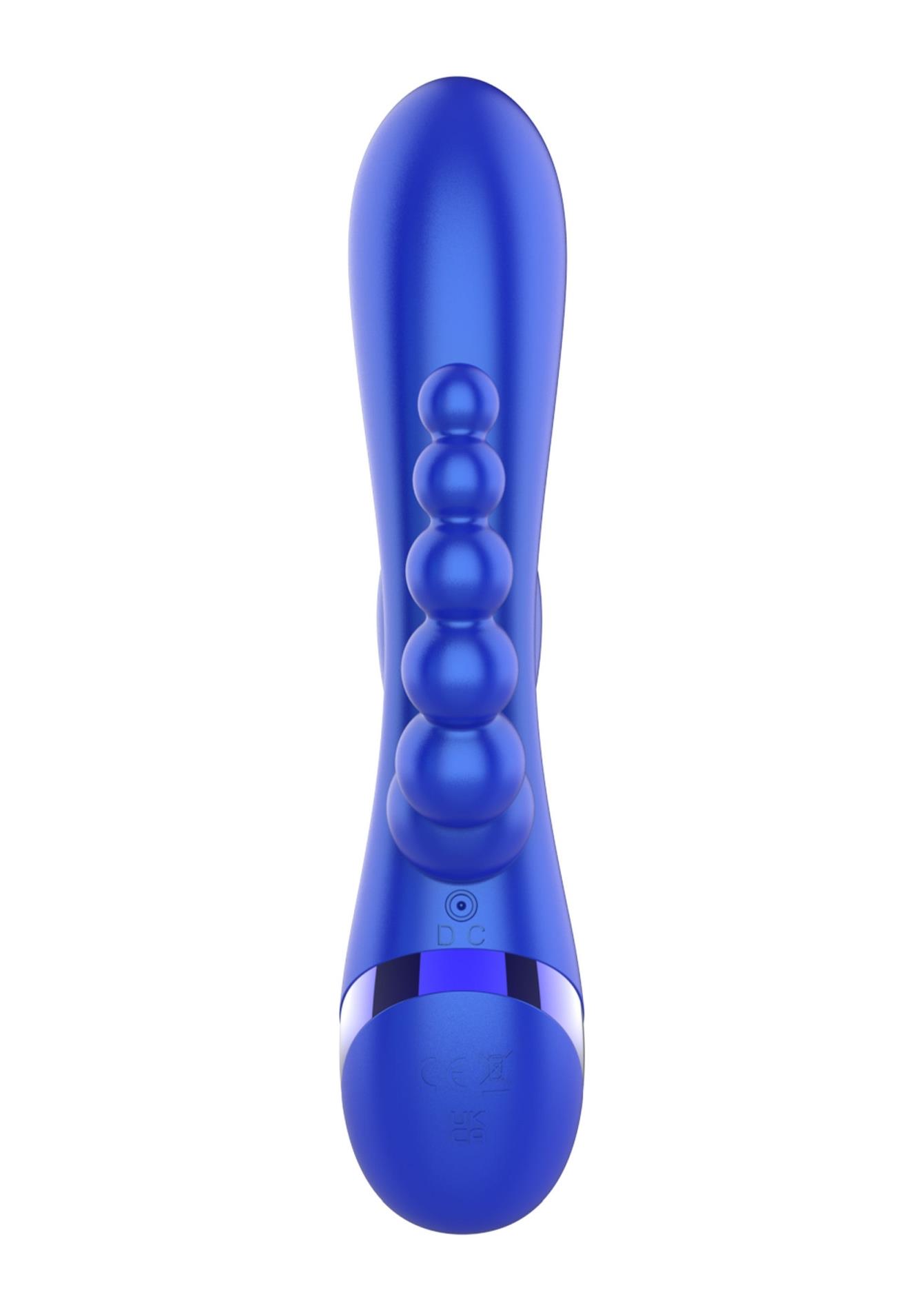 Вибратор Xocoon Triple Love, 19 см (синий)