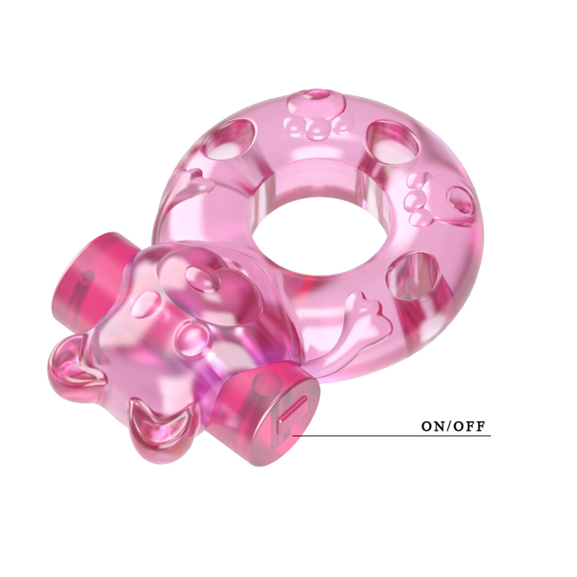 Эрекционное кольцо Baile Bear Cock Ring, 5.3 см (розовый)