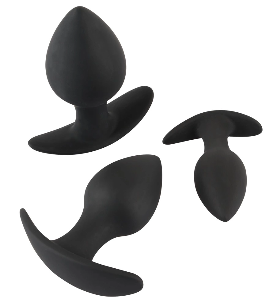 Zestaw korków analnych Black Velvets Anal Trainer Set, 3 szt (czarny)