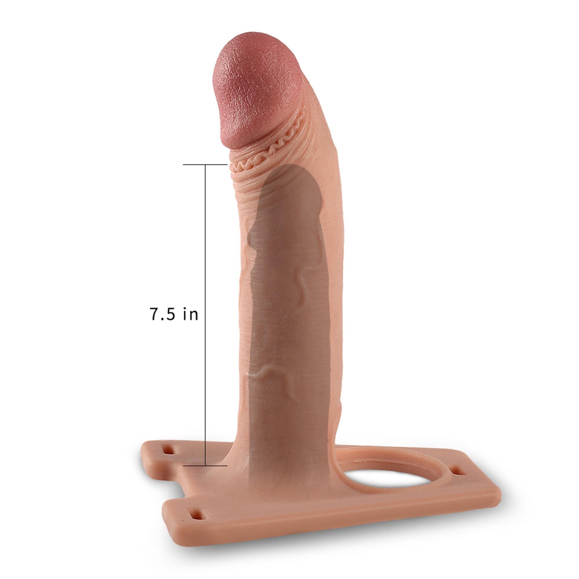 Страпон порожнистий Unisex Hollow Strap-On Rodeo G, 20,3 см (тілесний)