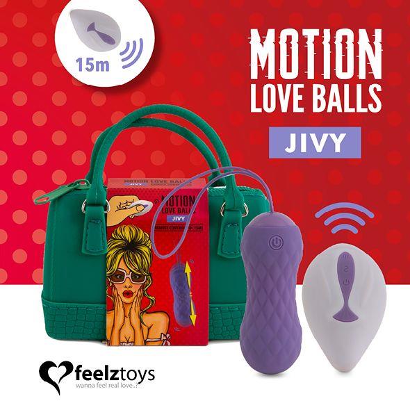 Виброяйцо Motion Love Balls Jivy, 8,3 см (фиолетовый)