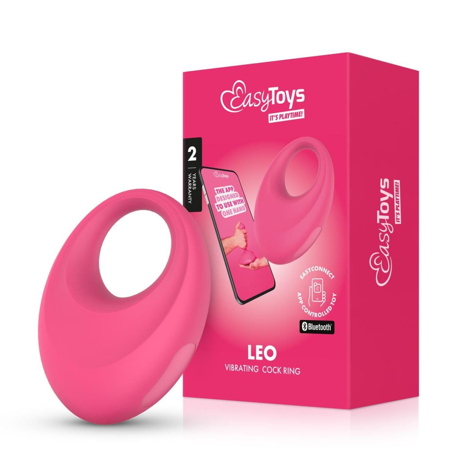 Эрекционное кольцо EasyConnect Leo, 7.5 см (розовый)