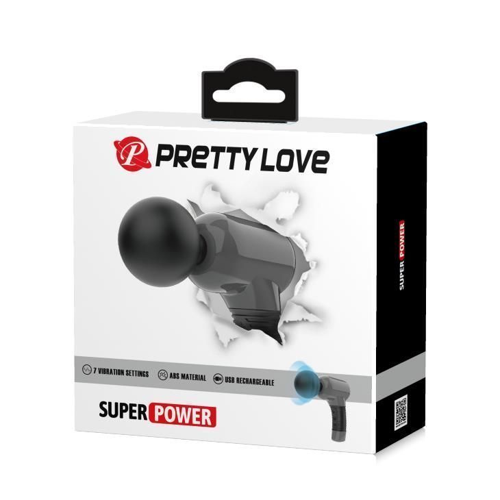 Вибромассажер Pretty Love Super Power, 19,9 см (черный)