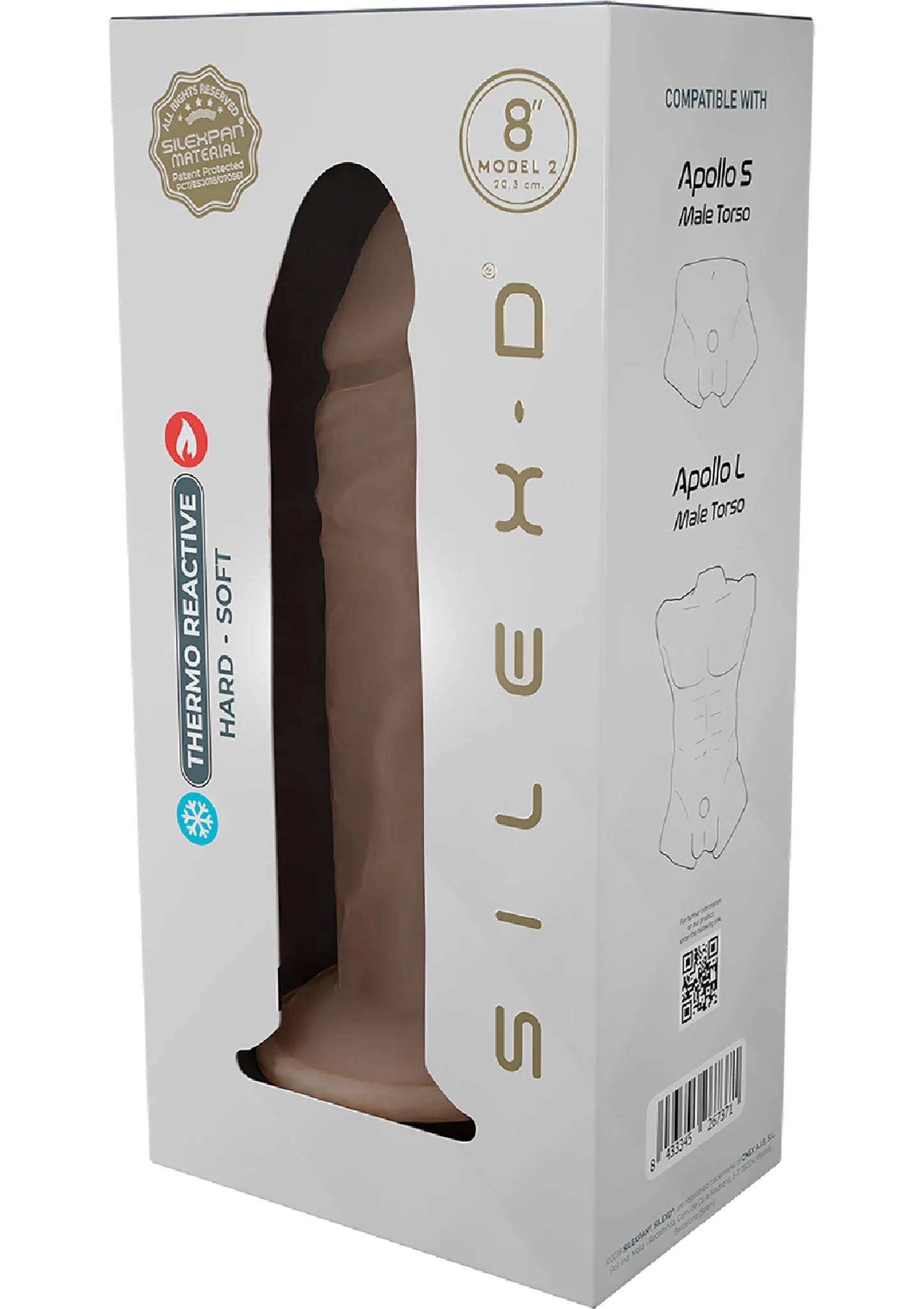 Фаллоимитатор Silexd Realistic Dildo Liquid Silicone 2, 20.6 см (телесный)