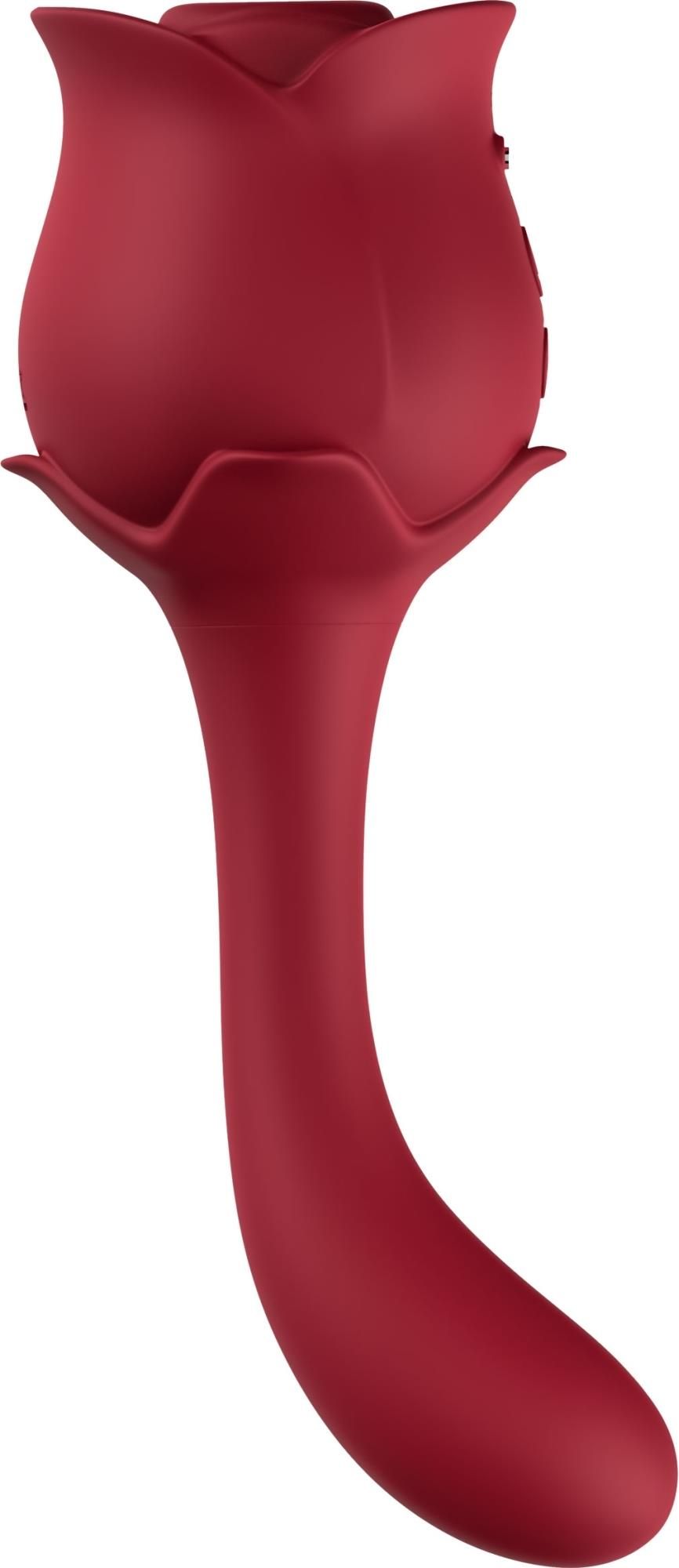 Bezdotykowy stymulator łechtaczki z wibracjami Boss Series Rose (bordowy)