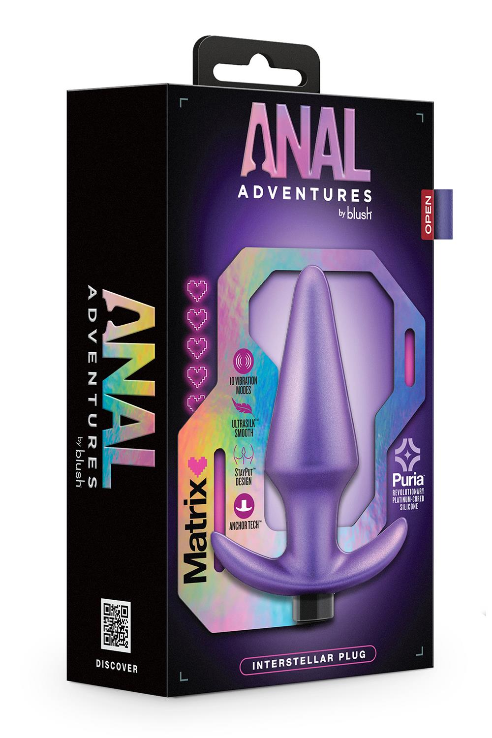 Korek analny Anal Adventures Matrix Interstellar Plug, 12.7 cm (fioletowy)