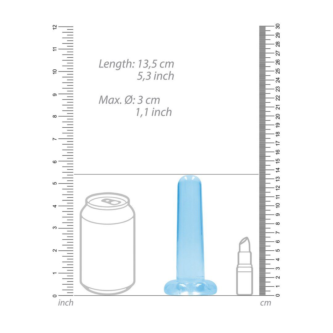 Фаллоимитатор Realrock Crystal Clear Dildo 5.3", 13.5 см (голубой)