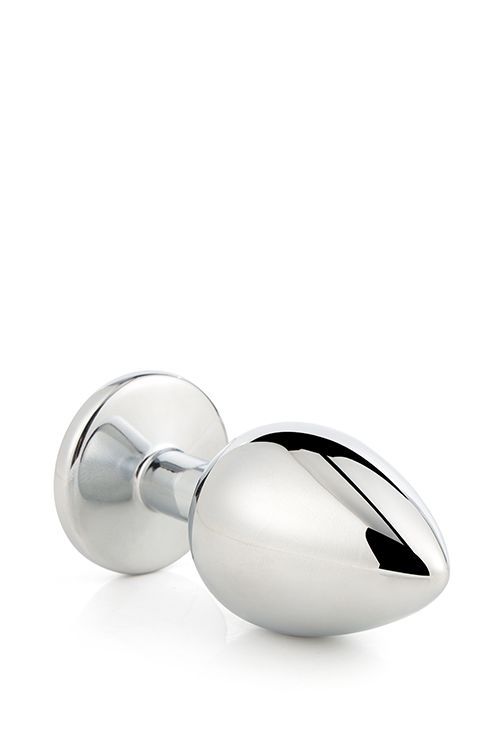 Анальна пробка Gleaming Love Silver Plug Medium, 8.3 см (прозорий)