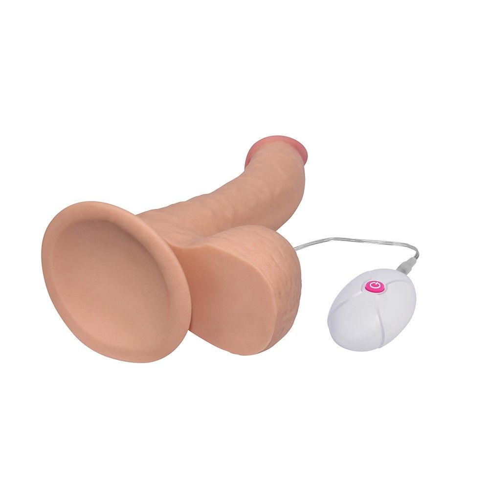 Реалістичний вібратор LoveToy The Ultra Soft Dude, 20 см (тілесний)