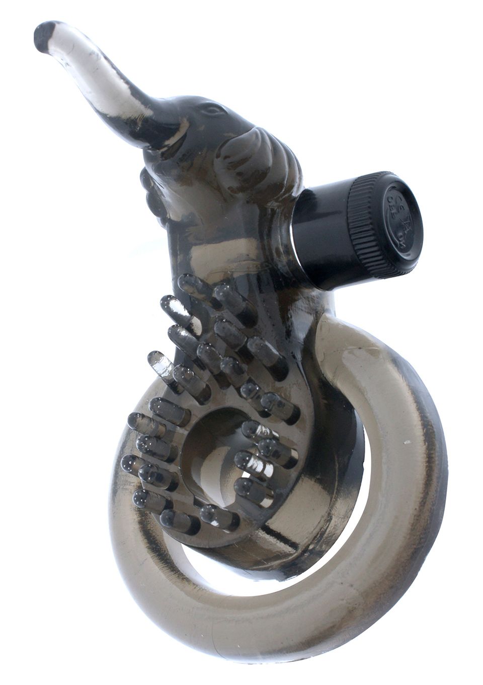 Эрекционное кольцо с вибрацией Cock & Ball Ring Elephant (черный)