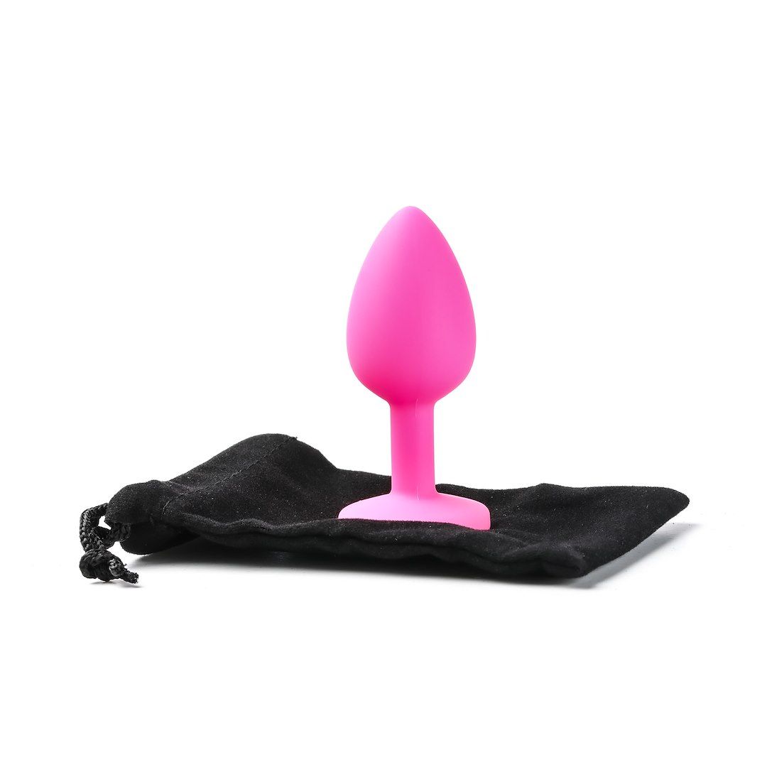 Анальна пробка з кристалом Simply Pleasure S, 7 см (синій)
