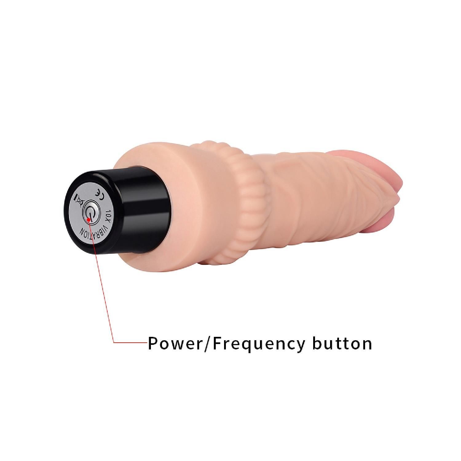 Реалистичный вибратор LoveToy Real Softee, 19,3 см (телесный)