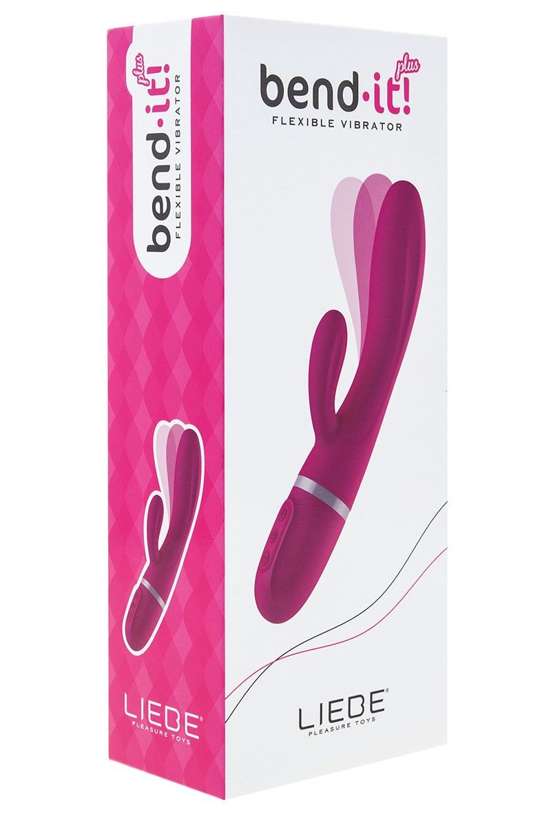 Вибратор-кролик Liebe Pleasure Toys Bend It Plus, 20 см (розовый)