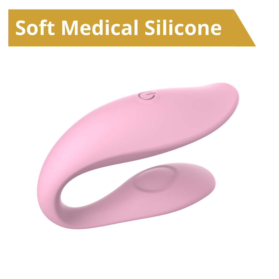 Wibrator dla par Erospace Sweet Play A7, 9,8 cm (różowy)