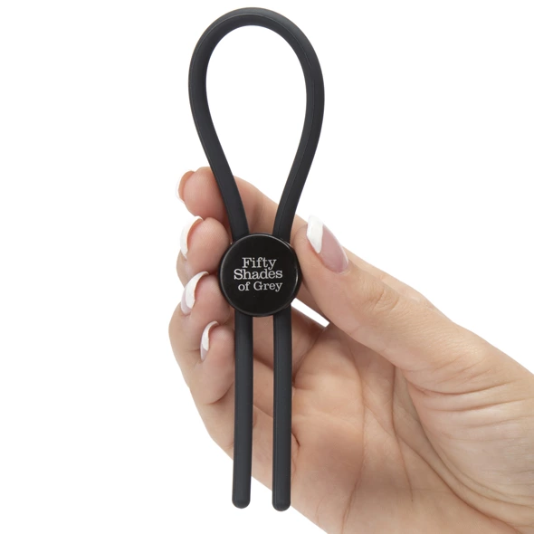Эрекционное кольцо Fifty Shades of Grey Again and Again Adjustable Cock Ring, 20 см (черный)