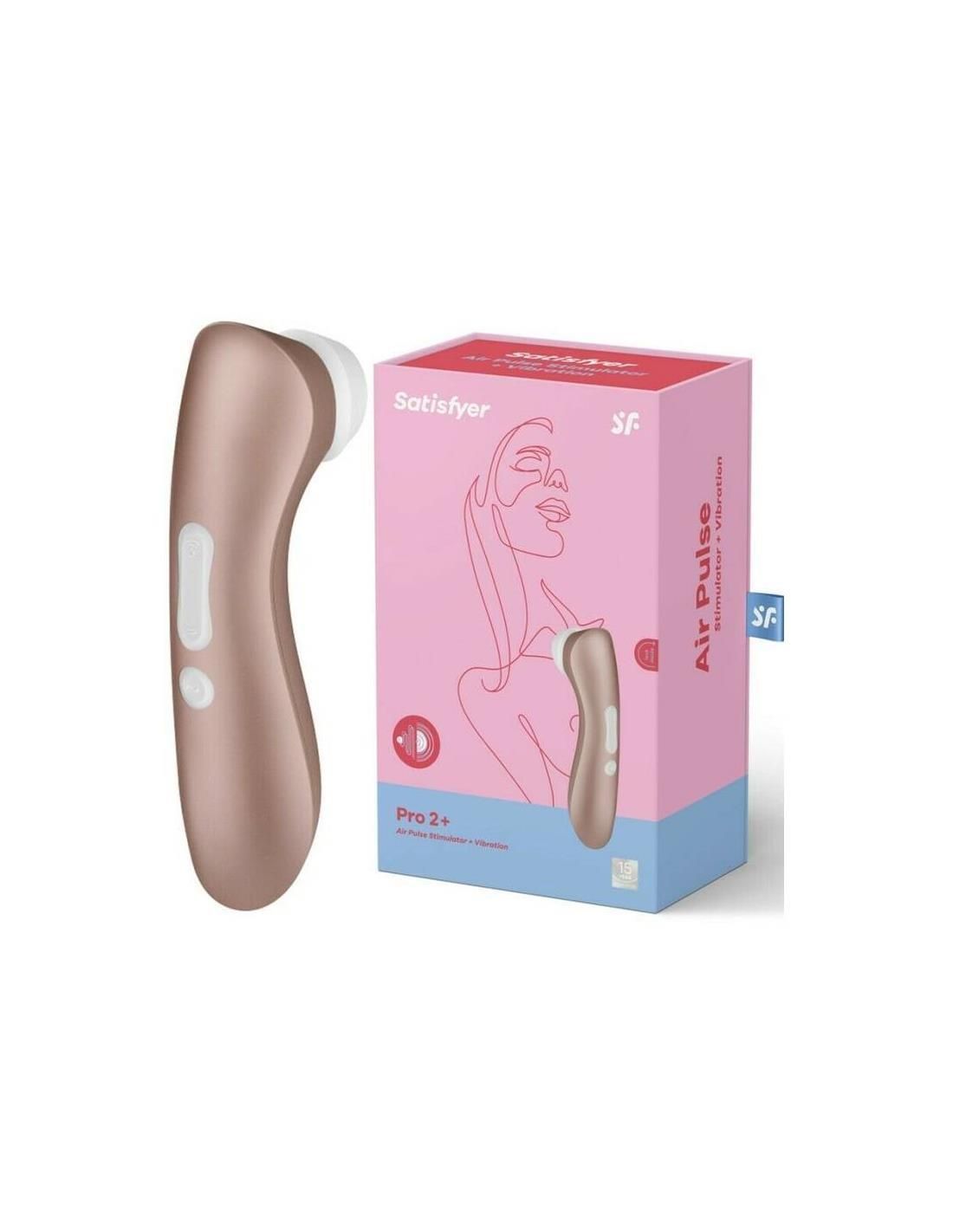 Вакуумный стимулятор клитора с вибрацией Satisfyer Pro 2+ (золотой)