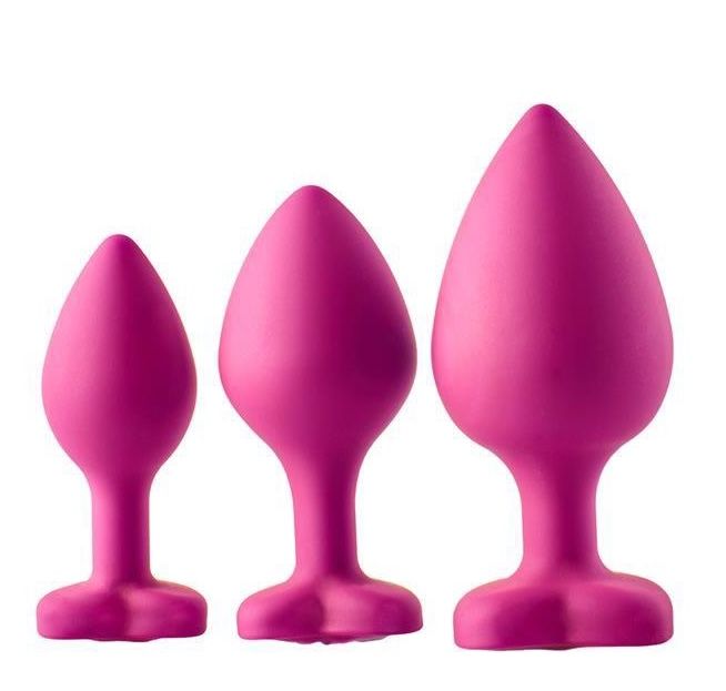 Zestaw korków analnych Dream Toys Flirts, 3 szt (różowy)
