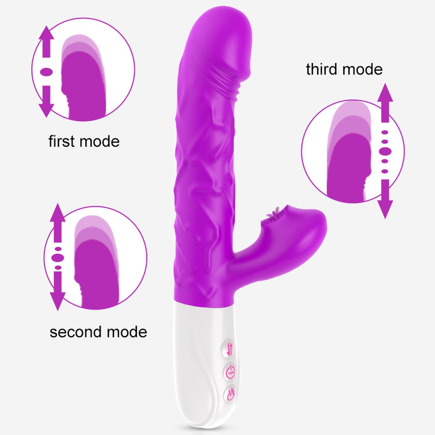 Вибратор-кролик B - Series Fox Tongue, 23 см (фиолетовый)