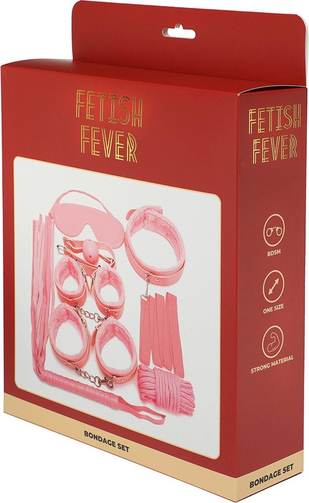 BDSM набор Fetish Fever Bondage Set, 7 шт (розовый)