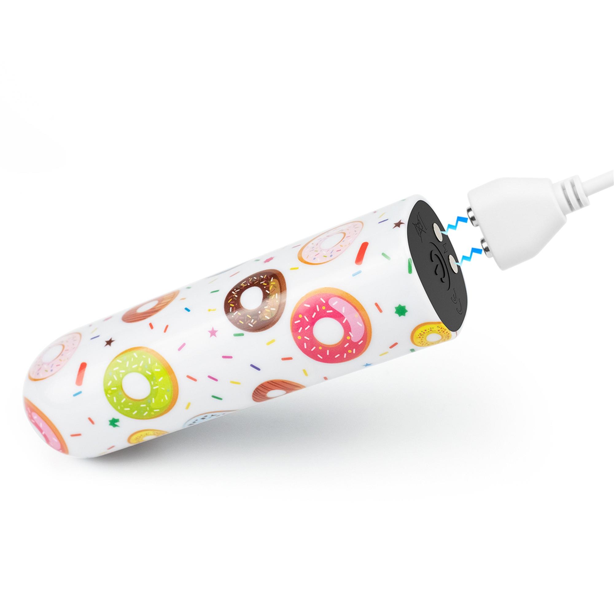 Wibrator do łechtaczki Lovetoy Donut Massager, 8.5 cm (biały)