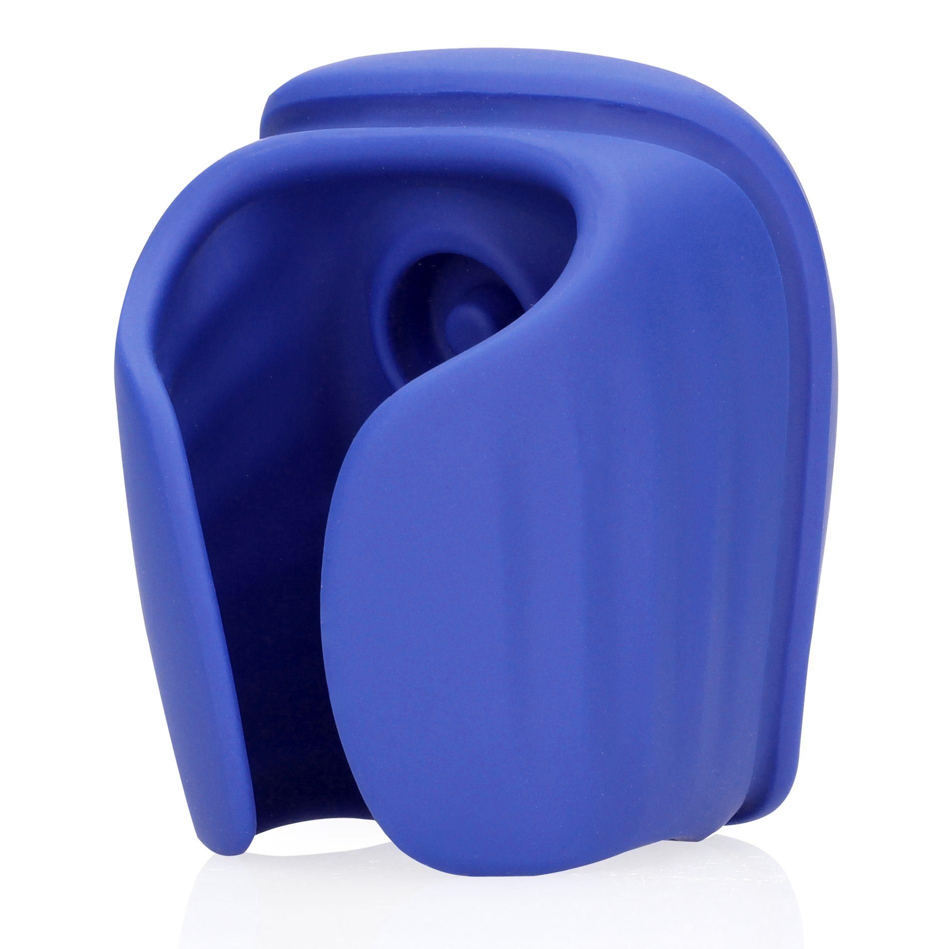 Мастурбатор с вибрацией Loveline Vibrating And Pulse Wave Stroker (синий)