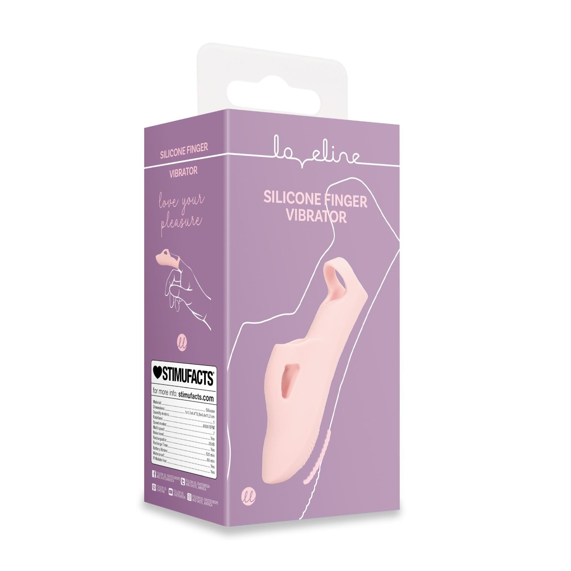 Wibrator na palec Loveline Silicone Finger, 11.2 cm (różowy)