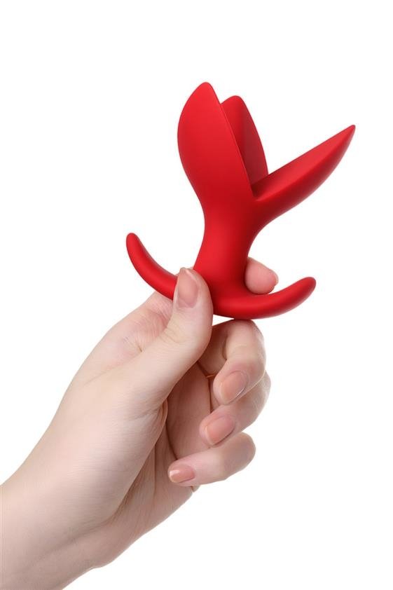 Korek analny ToDo Expander Plug Flower, 9 cm (czerwony)
