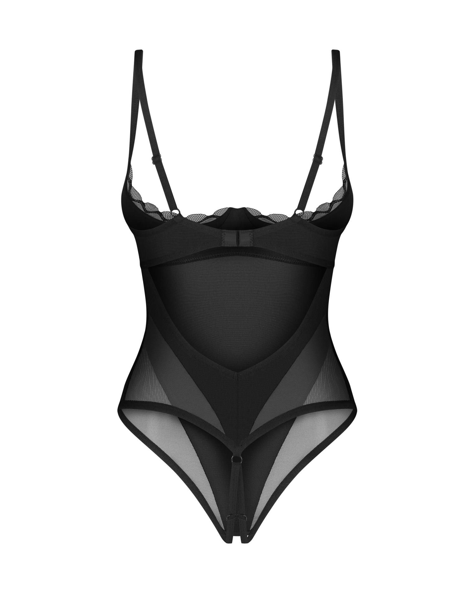 Боди Obsessive Stelisa, S/M (черный)
