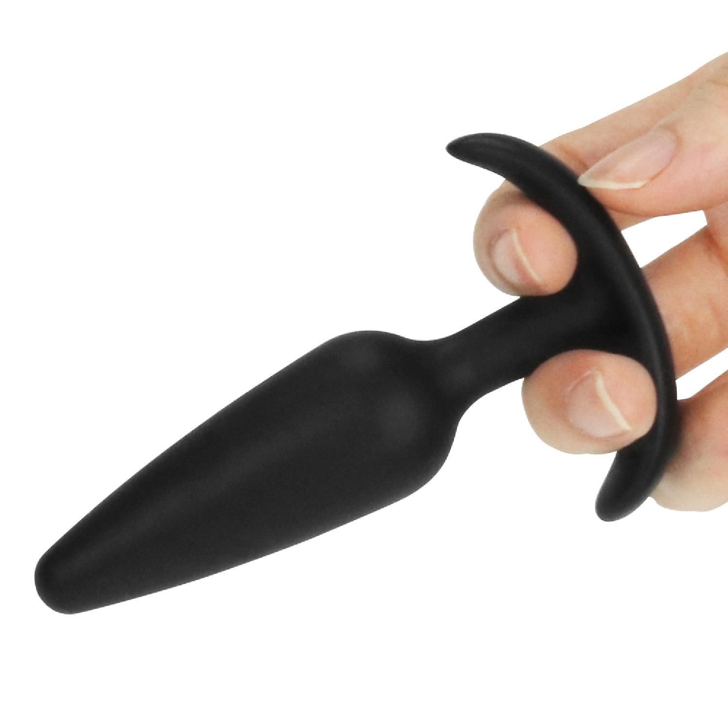 Korek analny LoveToy Lure Me Butt Plug Slim, 10 cm (czarny)