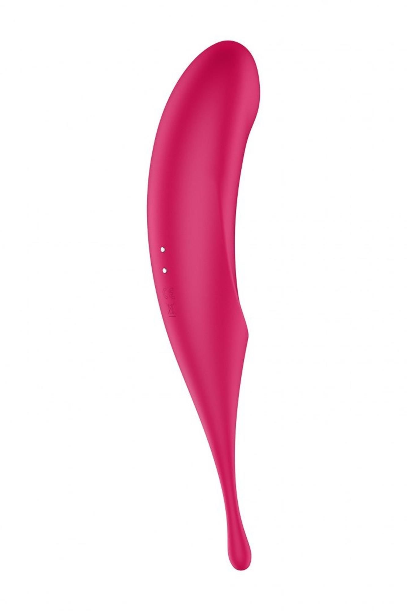 Bezdotykowy stymulator łechtaczki z wibracjami Satisfyer Twirling Pro (czerwony)
